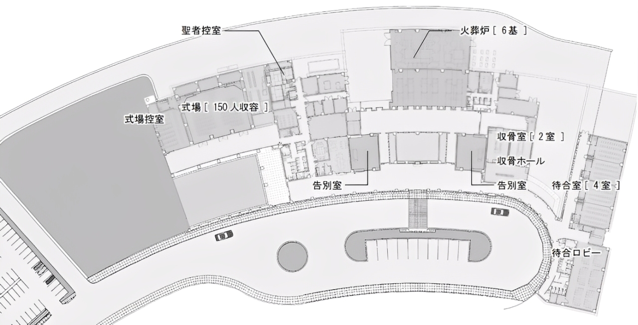 石岡地方斎場館内案内図